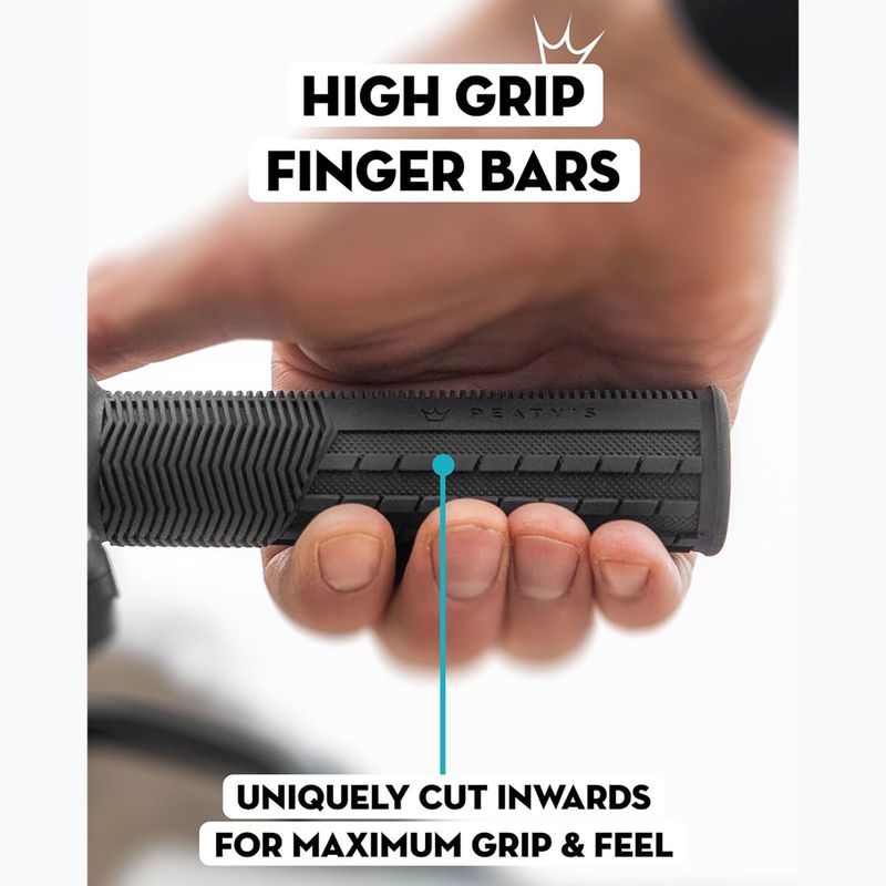 Chwyty kierownicy Peaty's Monarch Knurl Thick black 2