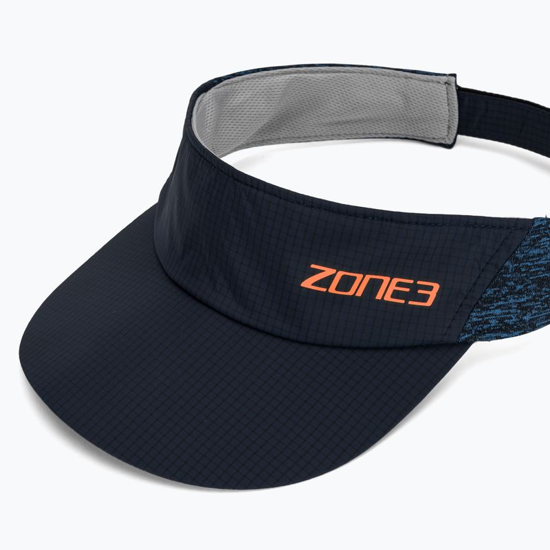 Daszek do biegania ZONE3 Lightweight Race Visor navy/blue marl/reflective silver 3