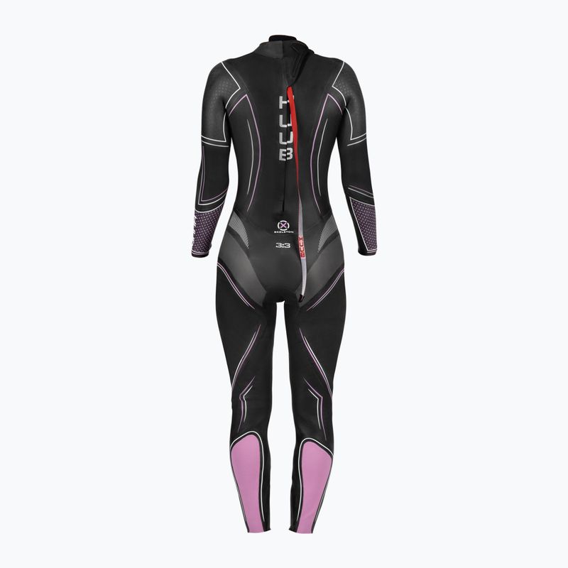 Pianka triathlonowa damska HUUB Aura 2 3:3 mm black/purple 2