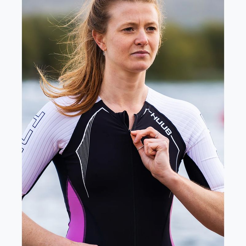 Kombinezon triathlonowy damski HUUB Anemoi Aero Tri Suit black/white/pink 8
