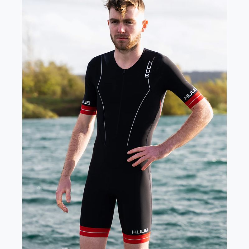 Kombinezon triathlonowy męski HUUB Race Long Course Tri Suit black/red 8