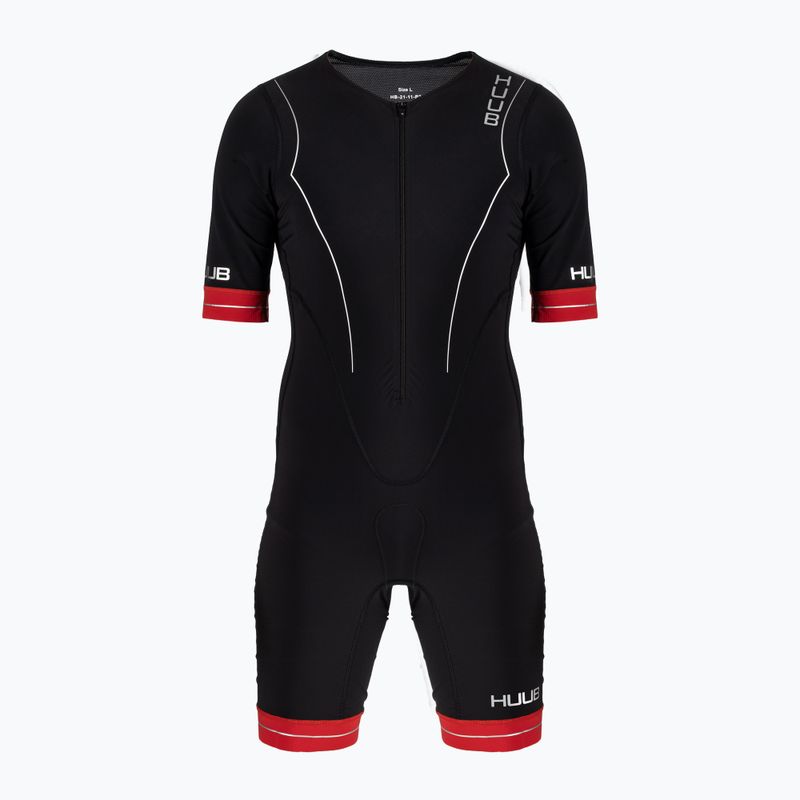 Kombinezon triathlonowy męski HUUB Race Long Course Tri Suit black/red