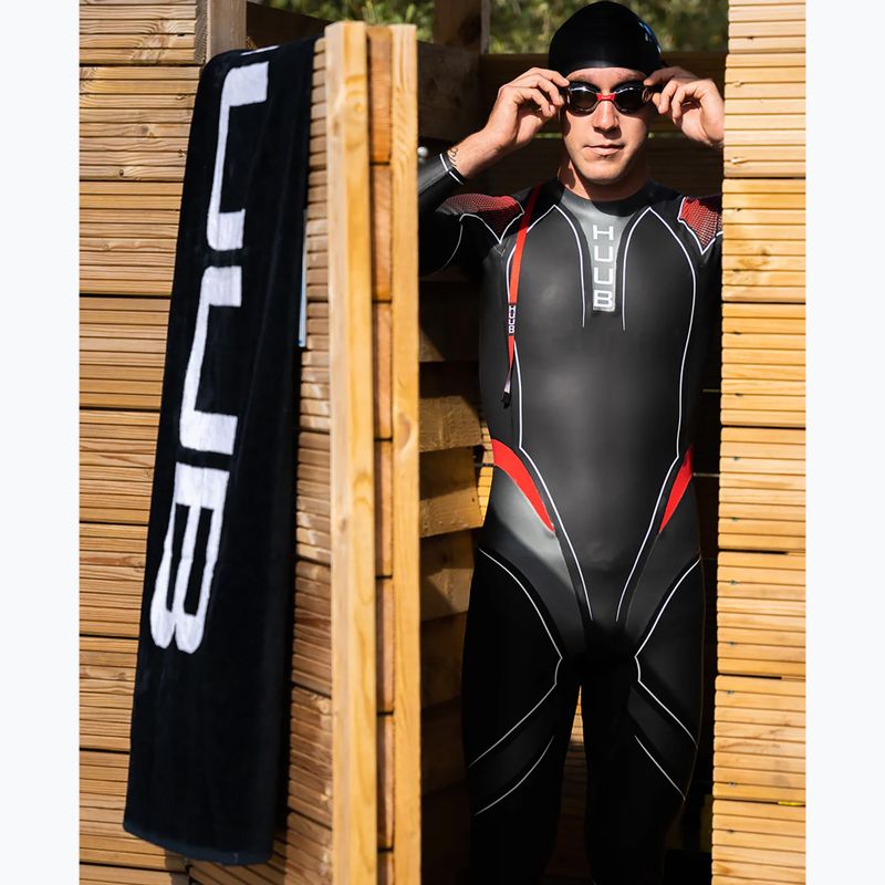 Pianka triathlonowa męska HUUB Aegis X 3:5 mm black/red 10