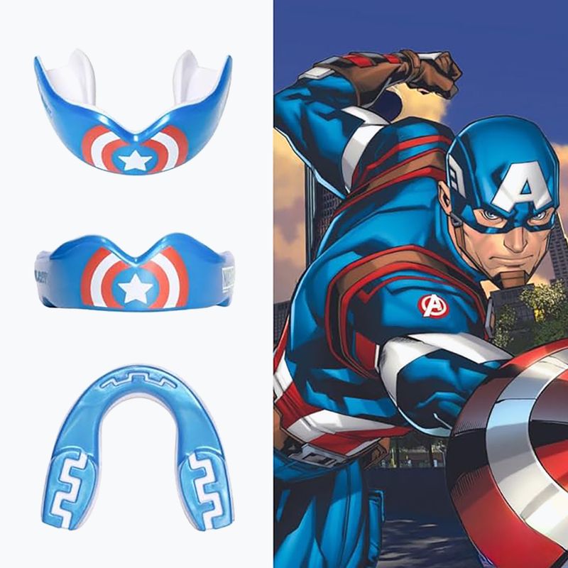 Ochraniacz szczęki dziecięcy SAFEJAWZ Marvel Captain America niebieski 2