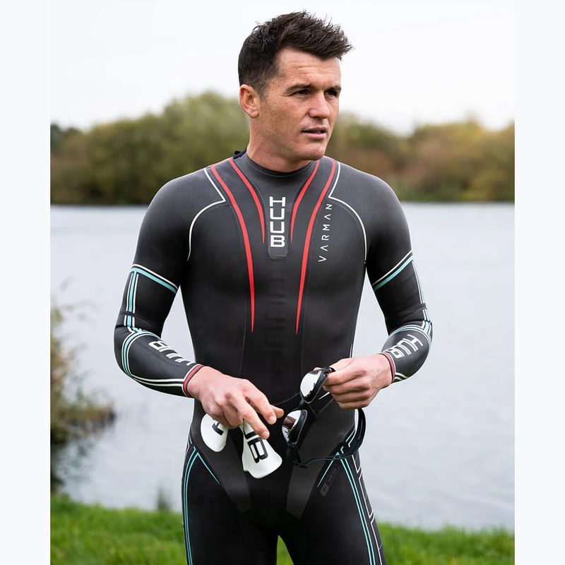 Pianka triathlonowa męska HUUB Varman Glacier 3:5 mm blue/red 11