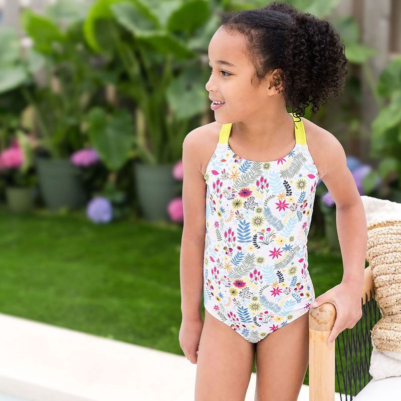 Strój pływacki jednoczęściowy dziecięcy Splash About Jungle Paradise lime 4