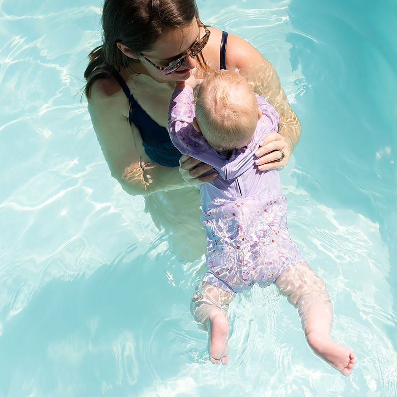 Kombinezon UPF 50+ dziecięcy z pieluszką Splash About Happy Nappy lilac sprnig 7
