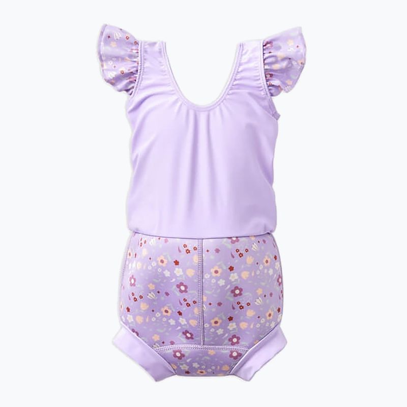 Strój kąpielowy jednoczęściowy dziecięcy z pieluszką Splash About Happy Nappy lilac spring 2