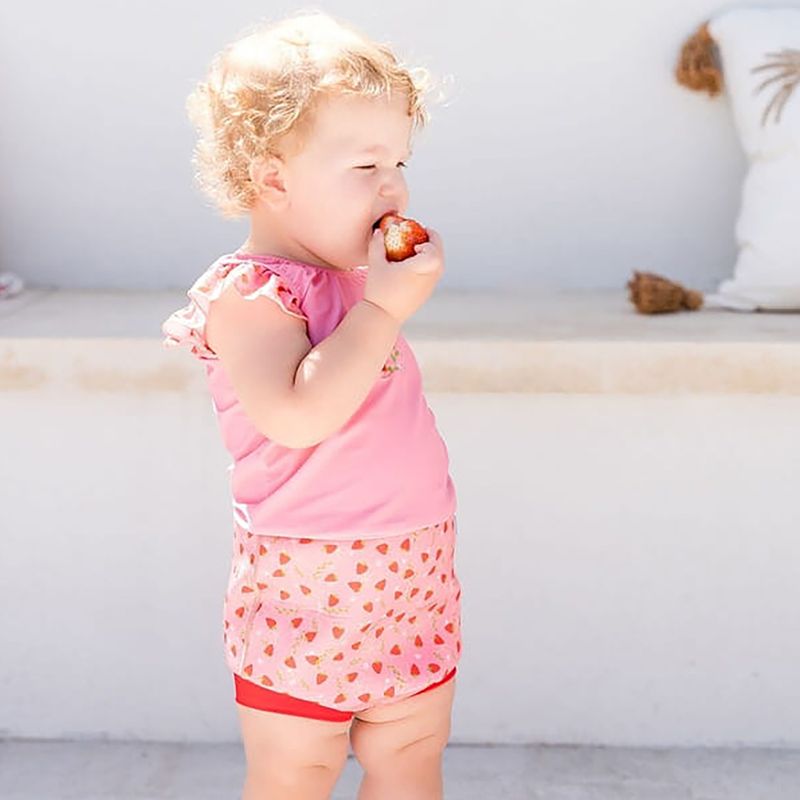 Strój kąpielowy jednoczęściowy dziecięcy z pieluszką Splash About Happy Nappy strawberry field 5