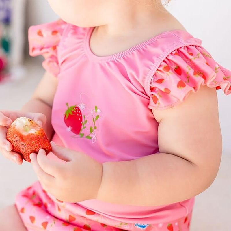 Strój kąpielowy jednoczęściowy dziecięcy z pieluszką Splash About Happy Nappy strawberry field 7