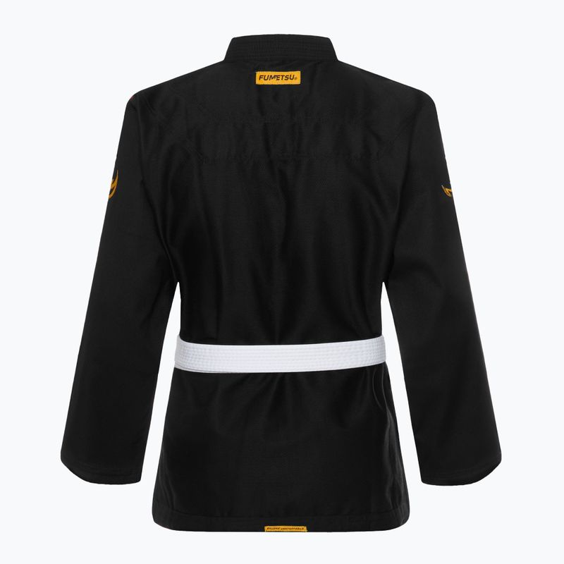 GI do brazylijskiego jiu-jitsu FUMETSU Ghost V-Lite BJJ black/ yellow 3