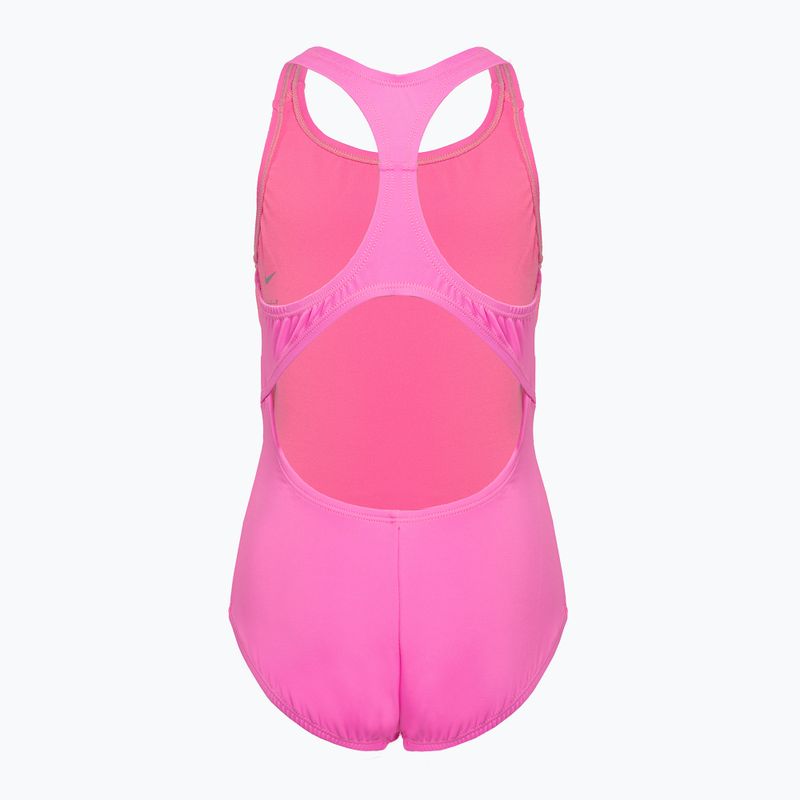 Strój pływacki jednoczęściowy dziecięcy Nike Essential Racerback pink spell 2