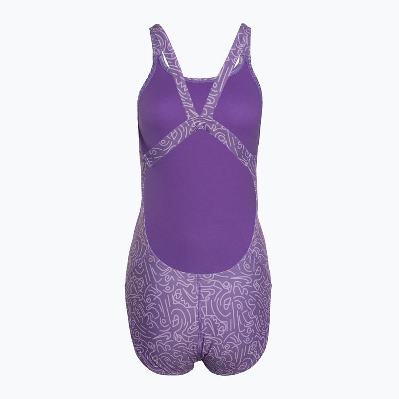 Strój pływacki jednoczęściowy damski Nike Hydrastrong Multi Print Fastback space purple 2