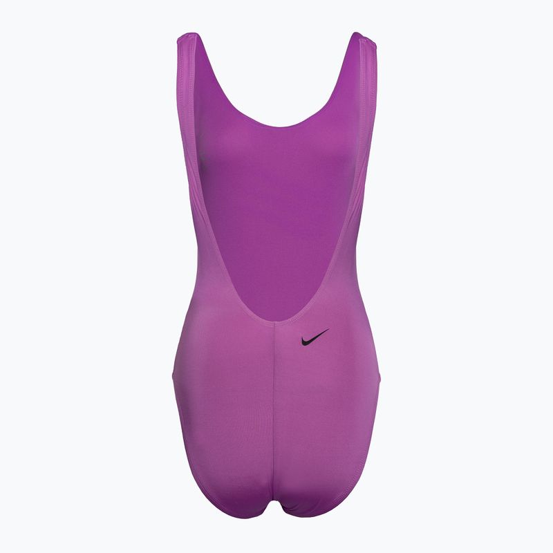 Strój pływacki jednoczęściowy damski Nike Multi Logo U-Back fuchsia dream 2