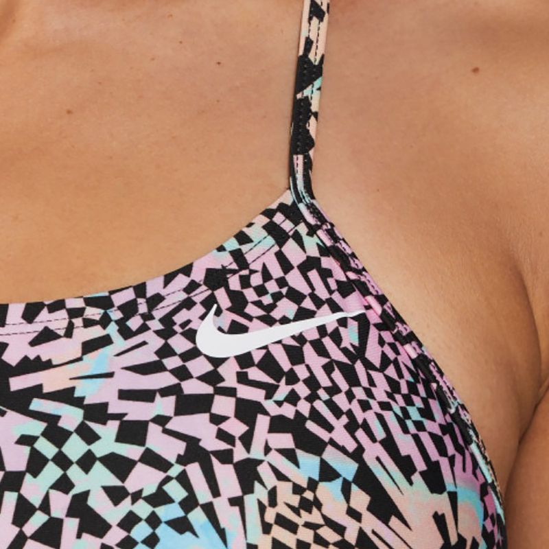 Strój pływacki jednoczęściowy damski Nike Hydrastrong Multi Print pink bloom 6