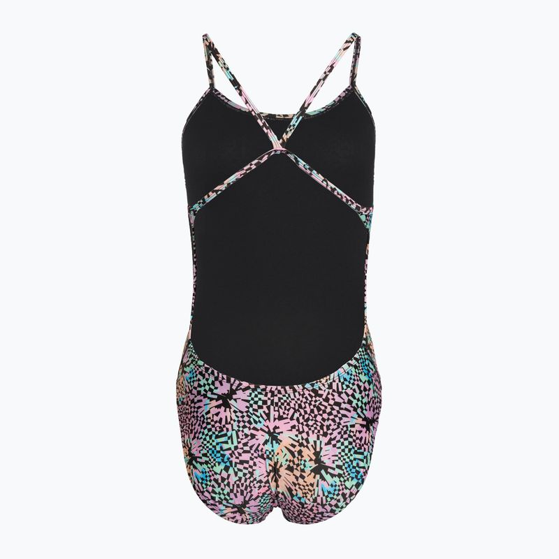 Strój pływacki jednoczęściowy damski Nike Hydrastrong Multi Print pink bloom 2