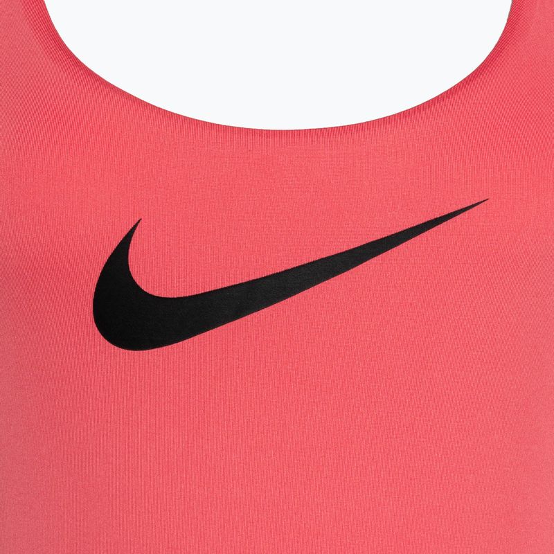 Strój pływacki jednoczęściowy damski Nike Logo Tape sea coral 3