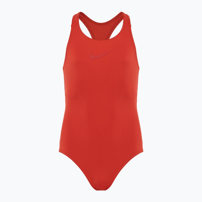 Strój pływacki jednoczęściowy dziecięcy Nike Essential Racerback light crimson