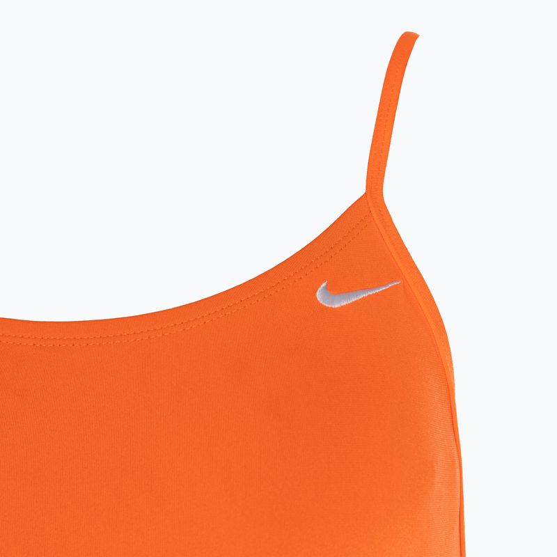 Strój pływacki jednoczęściowy damski Nike Lace Up Tie Back total orange 3