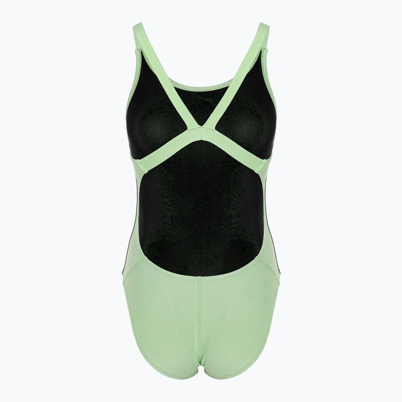 Strój pływacki jednoczęściowy damski Nike Logo Tape Fastback vapor green 2