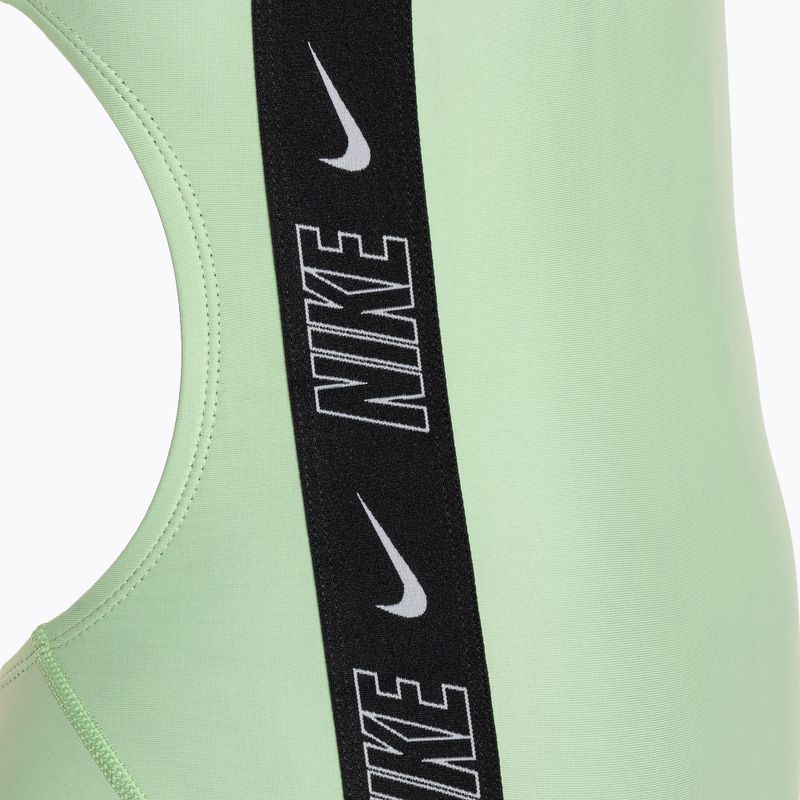 Strój pływacki jednoczęściowy damski Nike Logo Tape Fastback vapor green 4