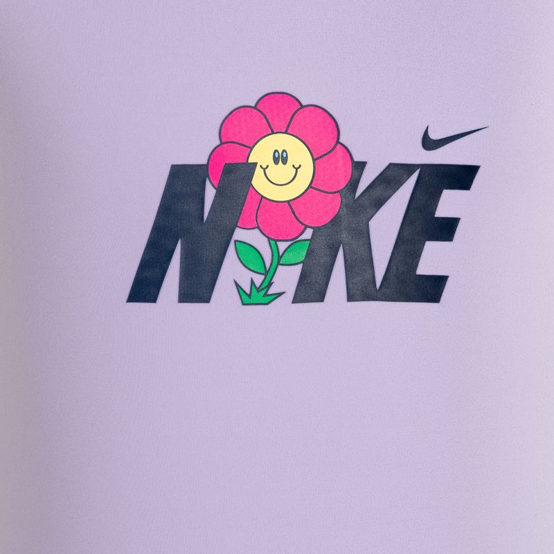 Strój pływacki jednoczęściowy dziecięcy Nike Multi Logo U-Back lilac bloom 3