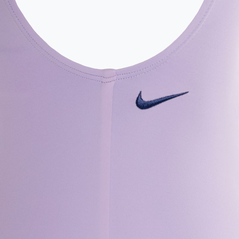 Strój pływacki jednoczęściowy dziecięcy Nike Multi Logo U-Back lilac bloom 4