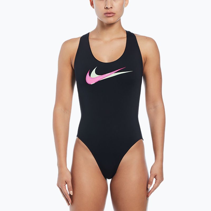 Strój pływacki jednoczęściowy damski Nike Multi Logo Crossback black