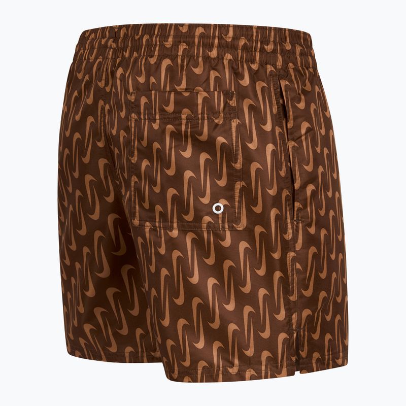 Szorty kąpielowe męskie Nike Swoosh Link 5" Volley cacao wow 3