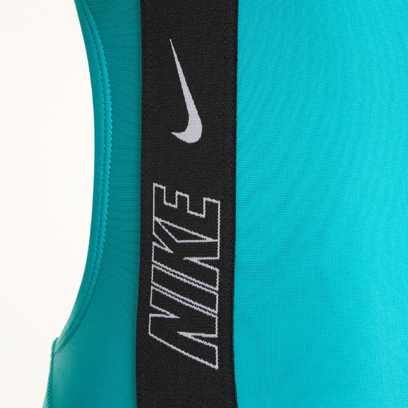 Strój pływacki jednoczęściowy damski Nike Logo Tape Fastback dusty cactus 3