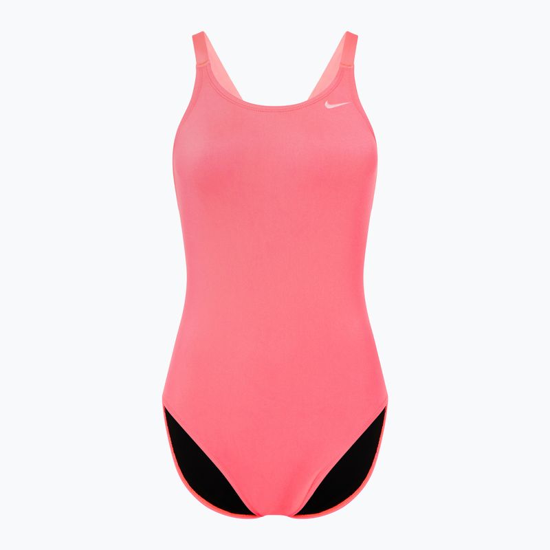 Strój pływacki jednoczęściowy damski Nike Hydrastrong Solid Fastback hot punch
