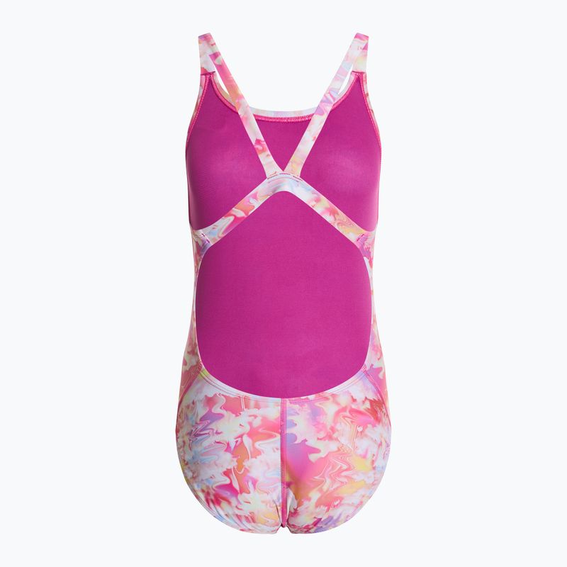 Strój pływacki jednoczęściowy damski Nike Hydrastrong Multi Print Fastback warm multi 2