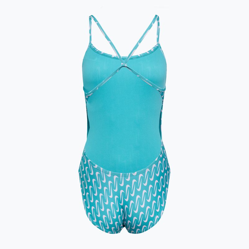 Strój pływacki jednoczęściowy damski Nike Hydrastrong Multi Print Cutout blue 2