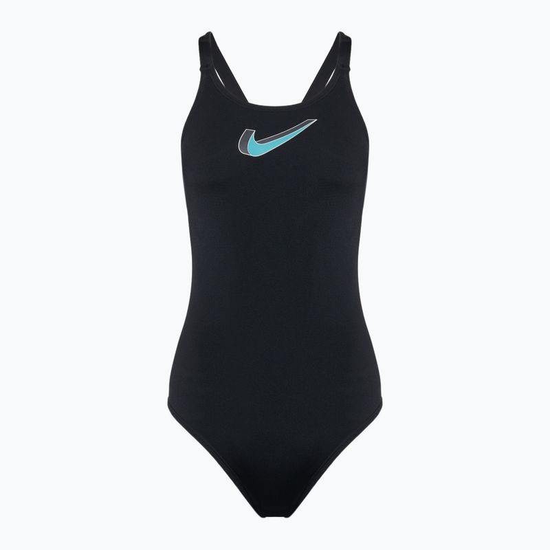 Strój pływacki jednoczęściowy damski Nike Hydrastrong 3D Swoosh Fastback black