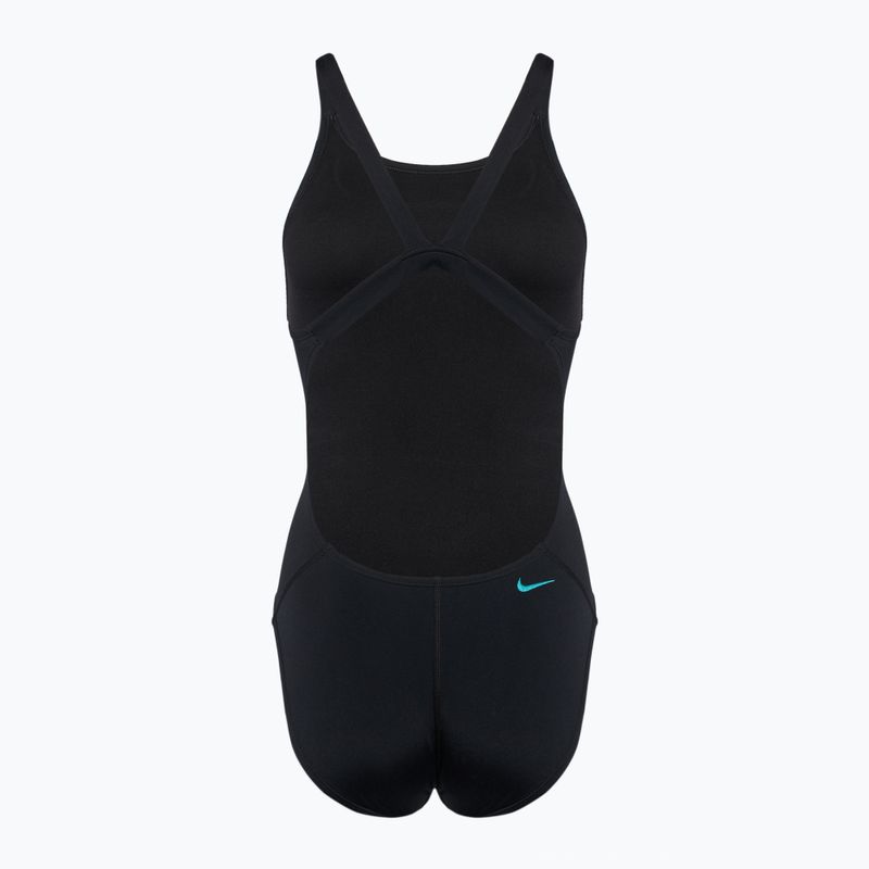 Strój pływacki jednoczęściowy damski Nike Hydrastrong 3D Swoosh Fastback black 2