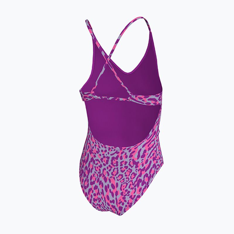 Strój pływacki jednoczęściowy dziecięcy Nike Wild Lace Up vivid purple 2