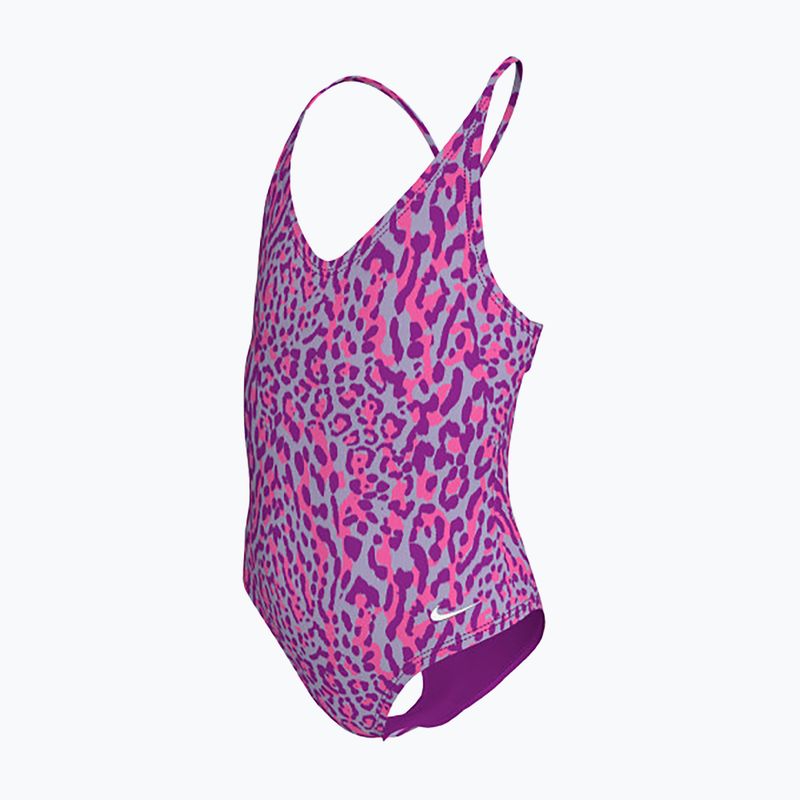 Strój pływacki jednoczęściowy dziecięcy Nike Wild Lace Up vivid purple 3