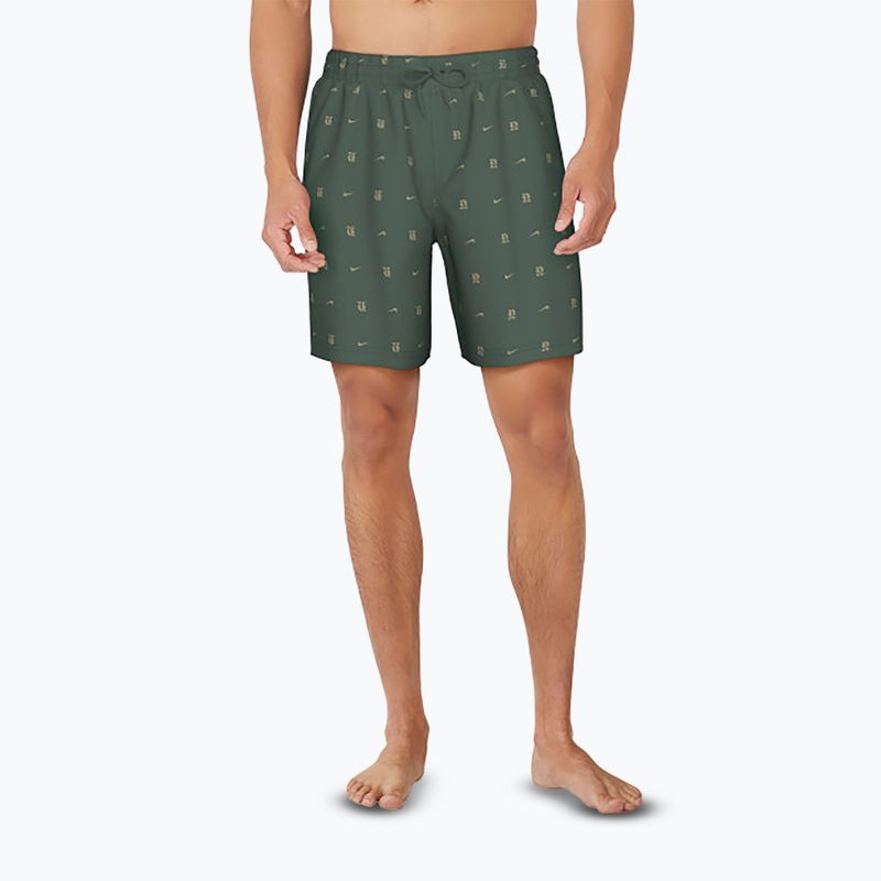 Szorty kąpielowe męskie Nike Luxe Letter 7" Volley fir