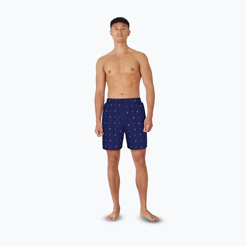 Szorty kąpielowe męskie Nike Luxe Letter 7" Volley midnight navy 2
