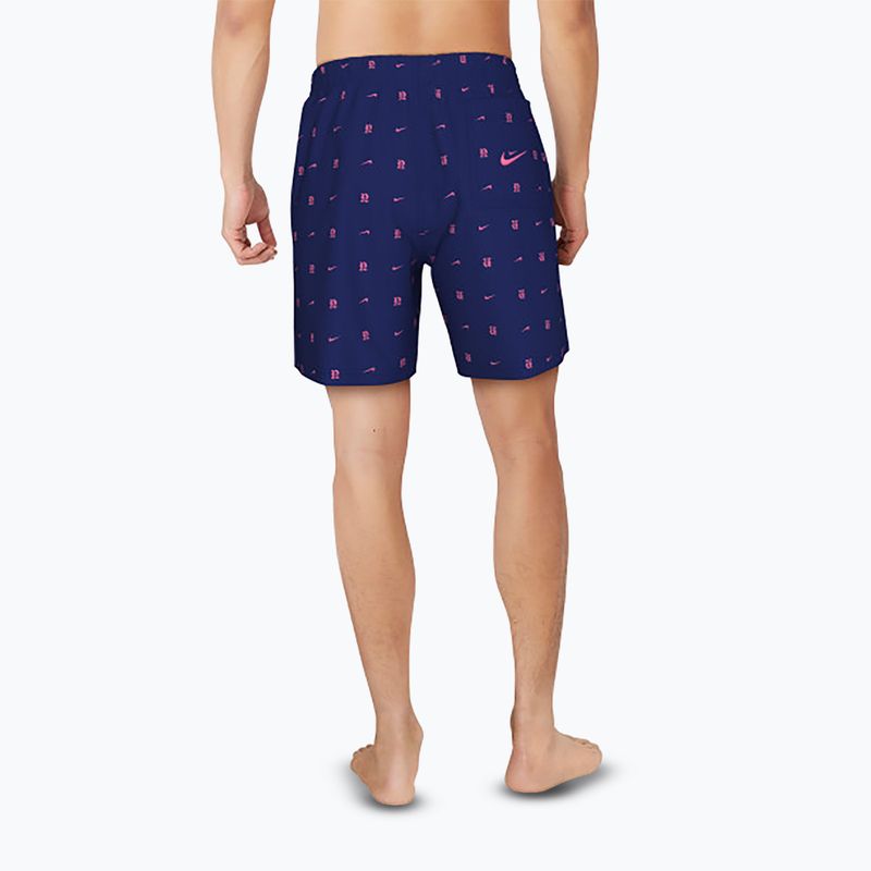 Szorty kąpielowe męskie Nike Luxe Letter 7" Volley midnight navy 3