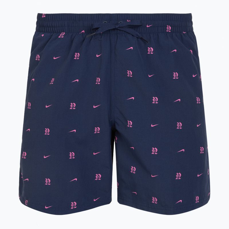 Szorty kąpielowe męskie Nike Luxe Letter 7" Volley midnight navy