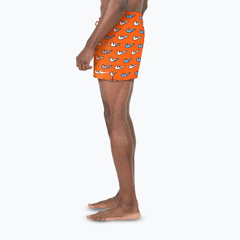 Szorty kąpielowe męskie Nike Multi Print 5" Volley orange blaze 4