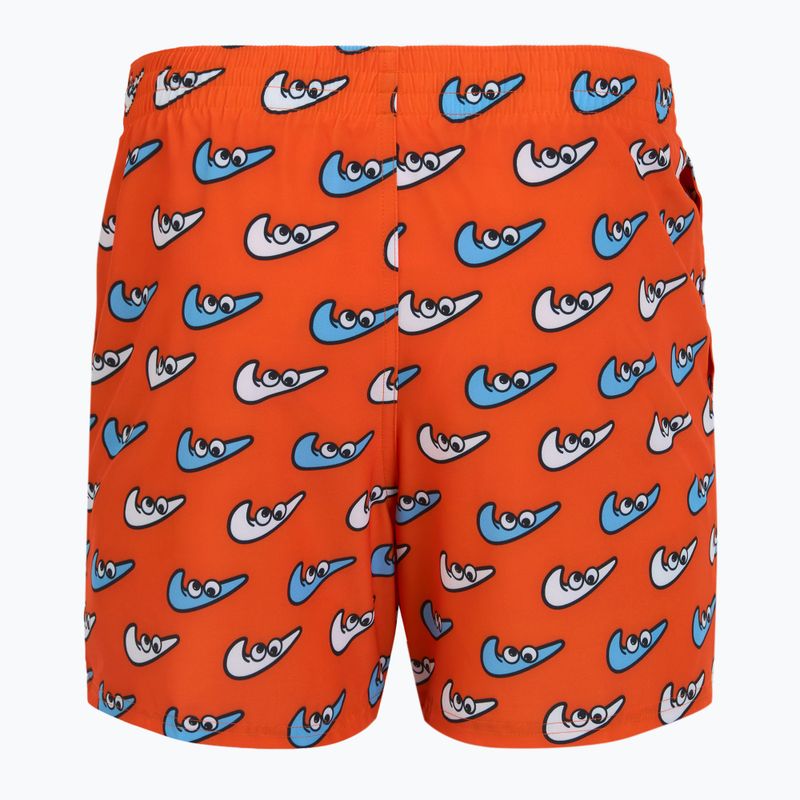 Szorty kąpielowe męskie Nike Multi Print 5" Volley orange blaze 2