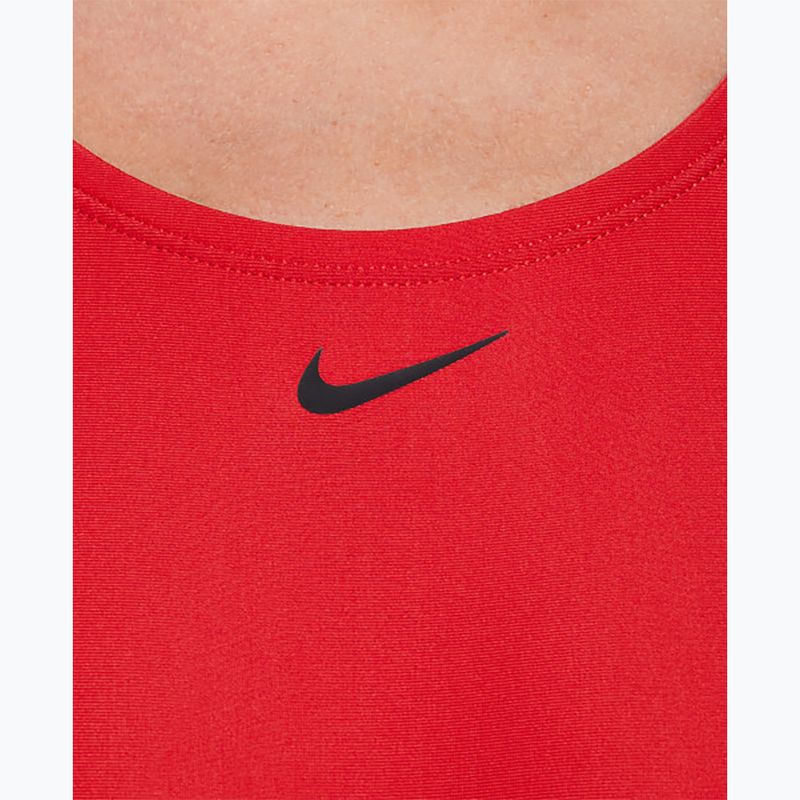 Strój pływacki jednoczęściowy damski Nike Logo Tape Fastback university red 5