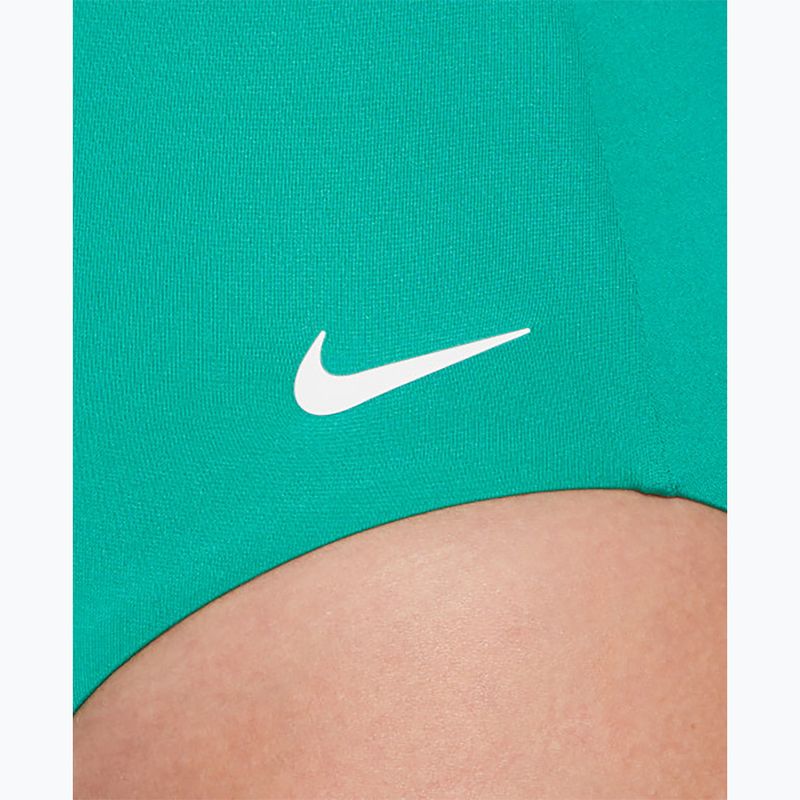 Strój pływacki jednoczęściowy damski Nike Essential V-Neck stadium green 4