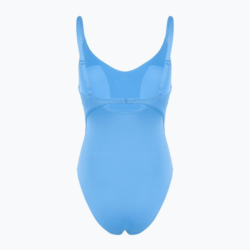 Strój pływacki jednoczęściowy damski Nike Essential V-Neck university blue 2