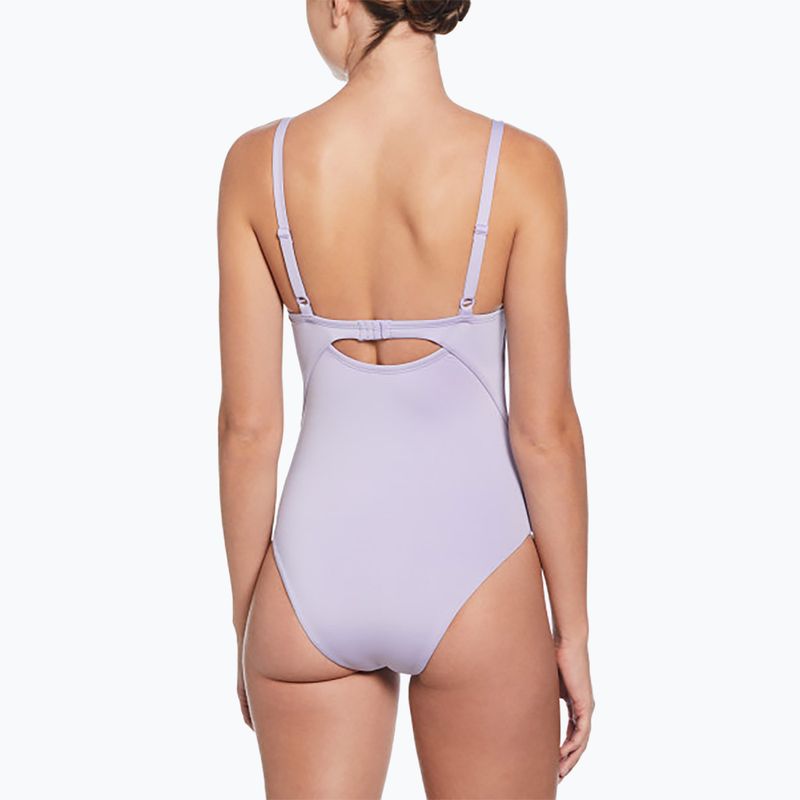 Strój pływacki jednoczęściowy damski Nike Essential V-Neck hydrangeas 3