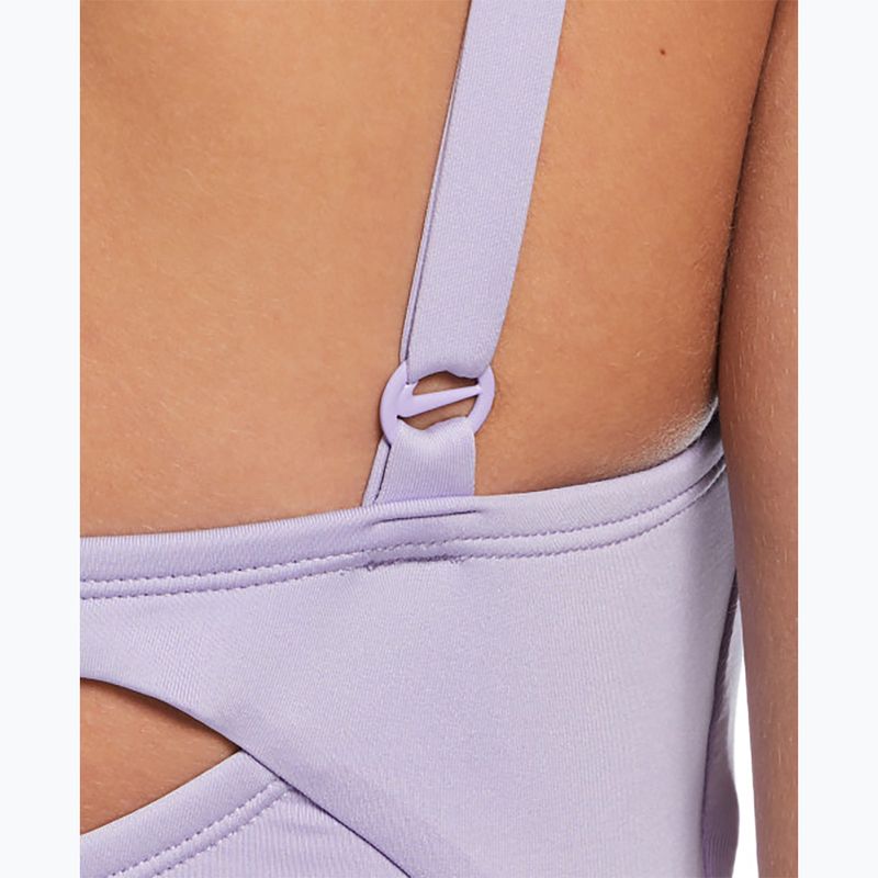 Strój pływacki jednoczęściowy damski Nike Essential V-Neck hydrangeas 5