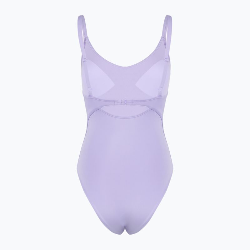 Strój pływacki jednoczęściowy damski Nike Essential V-Neck hydrangeas 2