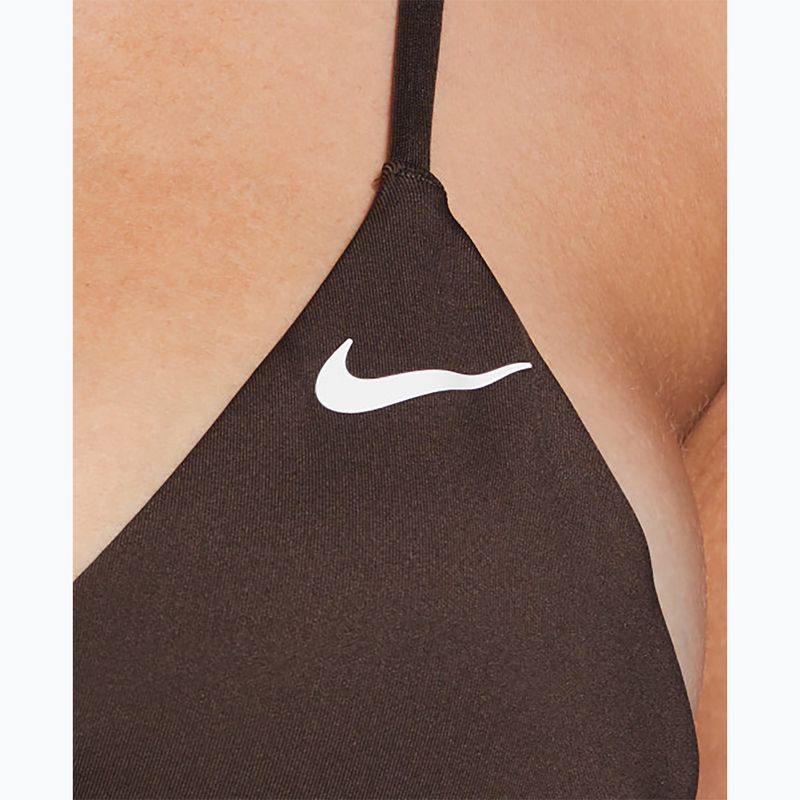 Góra od stroju pływackiego Nike Essential Triangle Bikini baroque brown 4